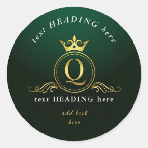 Redonda G - Letra Monograma Pegatina redondo