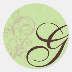 Redonda Gabby Monogram Pegatina