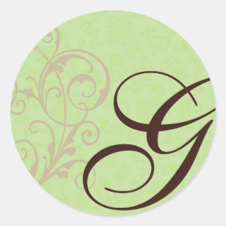 Redonda Gabby Monogram Pegatina