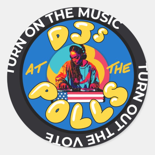 Redonda Gal DJ Pegatina (Anverso)