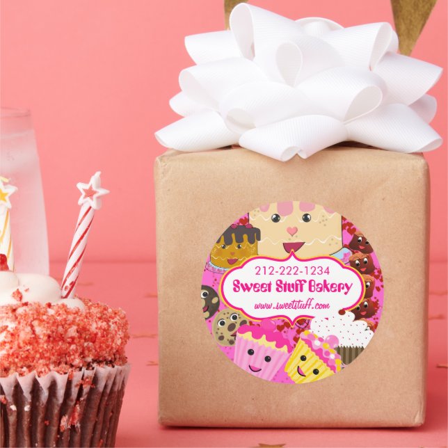 Redonda Galletas dulces de pasteles de dulce y Pegatina de (Fiesta)