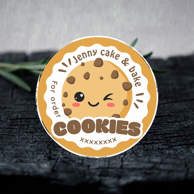 Redonda Galletas marrones y negocio dulce Pegatina (Subido por el creador)