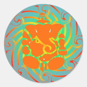 Redonda Ganesh pegatina