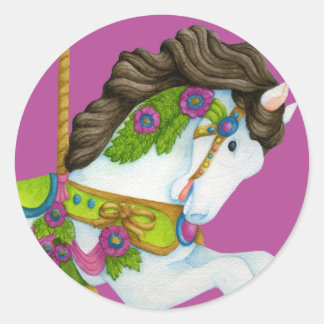 Redonda Gayle Carousel Horse Pegatina