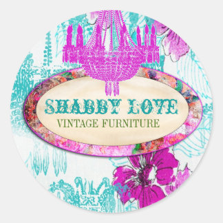 Redonda GC Shabby Love Pegatina
