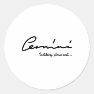 Redonda Gemini Quirky Tee. Pegatina