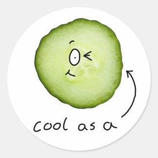 Redonda genial como pegatina de pepino