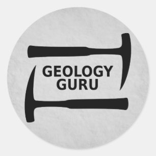 Redonda Geology Guru Pegatina