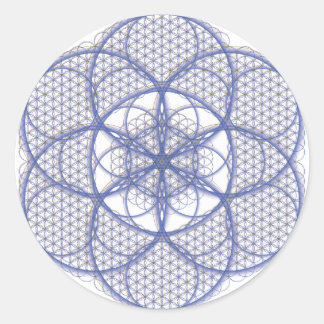 Redonda Geometría sagrada - Pegatina de flores de vida