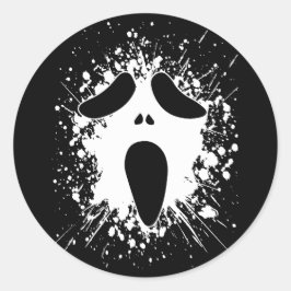 Redonda Ghost Face Halloween Splatt Pegatina