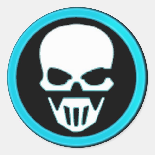 Redonda Ghost Runners Bat Knob Pegatina (Anverso)