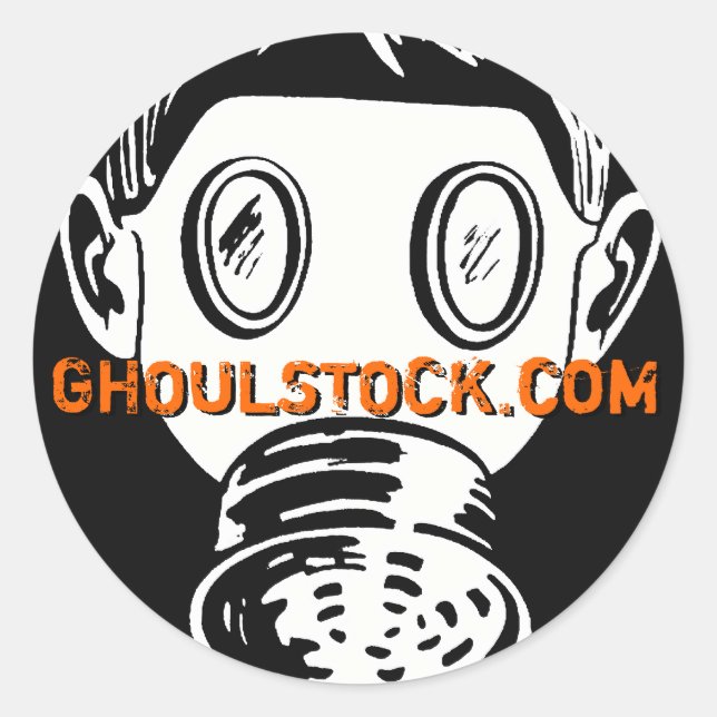 Redonda Ghoulstock.com Pegatina (Anverso)