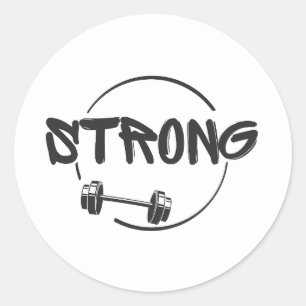 Redonda Gimnasio divertido / Pegatina de fitness sin exc