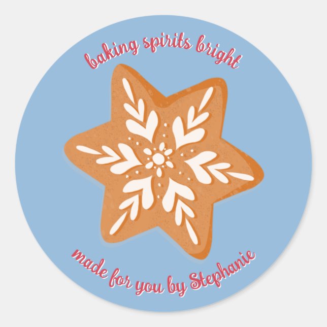 Redonda Gingerbread Cookies Classic Round Pegatina (Anverso)