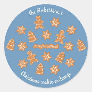 Redonda Gingerbread Cookies Classic Round Pegatina