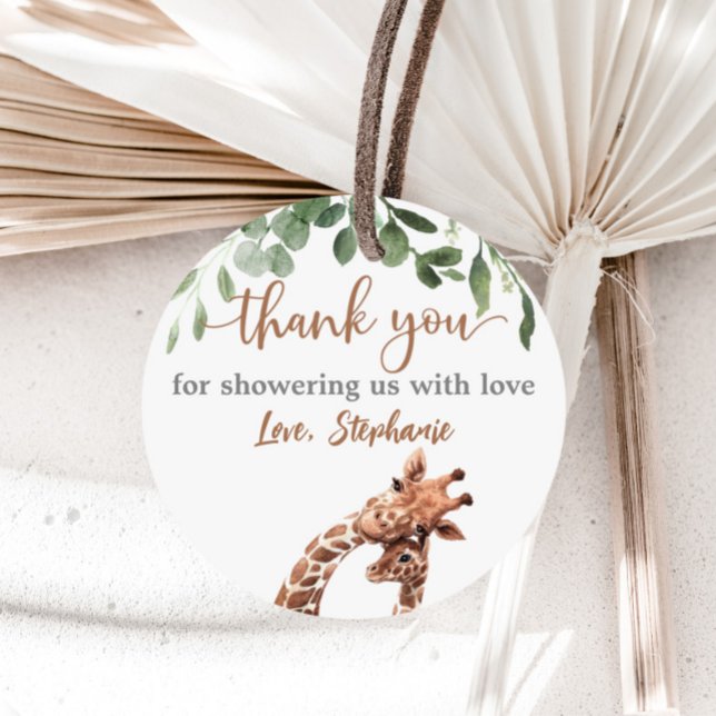 Redonda Giraffe baby ducha pegatina (Subido por el creador)