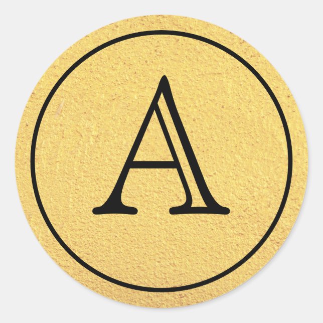 Redonda Glam gótico | PEGATINA | Oro (Anverso)