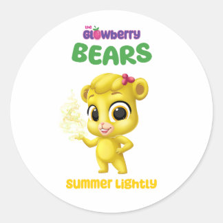 Redonda Glowberry Bears Summer Lightly Pegatina