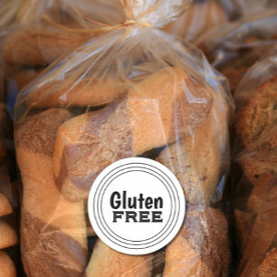 Redonda Gluten Free Classic Round Pegatina