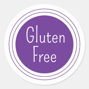Redonda Gluten Free Purple Classic Round Pegatina