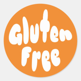 Redonda Gluten Free Text Classic Round Pegatina