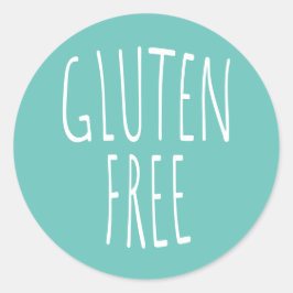 Redonda Gluten Free Text Classic Round Pegatina