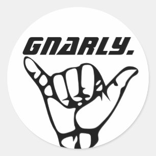 Redonda Gnarly pegatina