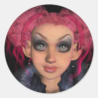 Redonda Gnome Pegatina