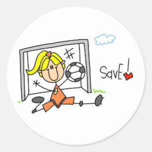 Redonda Goalie Hace El Pegatina Save