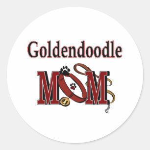 Redonda Goldendoodle Mom Pegatina