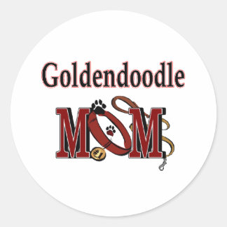 Redonda Goldendoodle Mom Pegatina