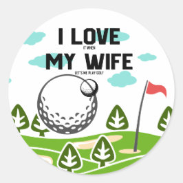 Redonda Golf Funny diciendo para golfer Square Pegatina