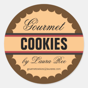 Redonda Gourmet Cookie Pegatina