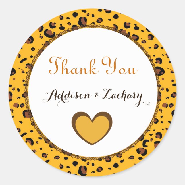 Redonda Gracias Boda Pegatina Bride y Groom Gold A04 (Anverso)