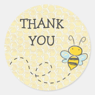 Redonda Gracias Bumble Bee Pegatina