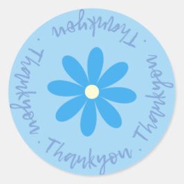 Redonda Gracias Con Pegatina De Flores