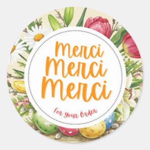 Redonda Gracias gracias Pegatina