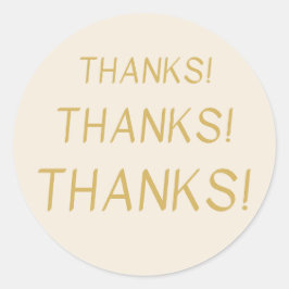 Redonda ¡Gracias! Gracias pegatina