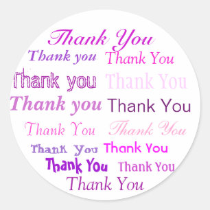 Redonda Gracias Pegatina