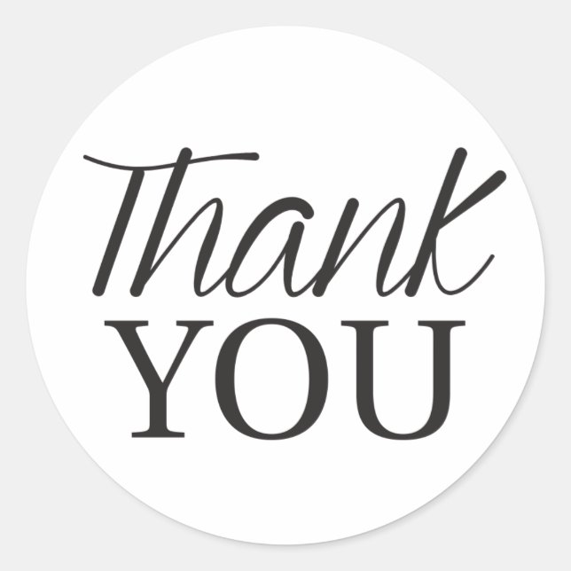 Redonda Gracias Pegatina (Anverso)