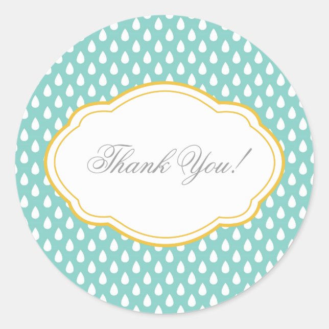 Redonda Gracias Pegatina (Anverso)