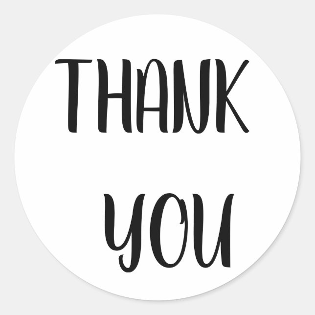 Redonda Gracias Pegatina (Anverso)