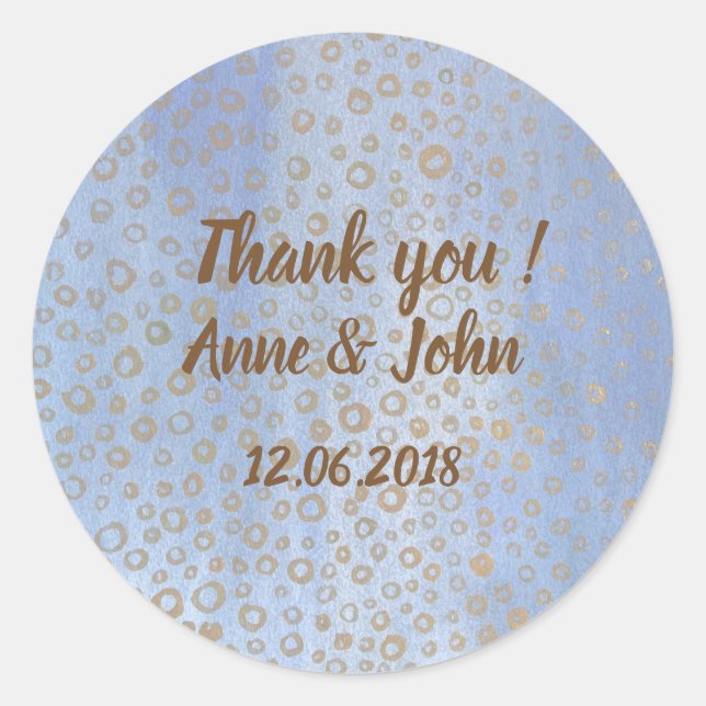 Redonda Gracias Pegatina (Anverso)