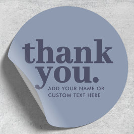 Redonda Gracias Pegatina | Azul y marina mínimos