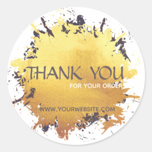 Redonda GRACIAS Pegatina de la Ronda de Negocios