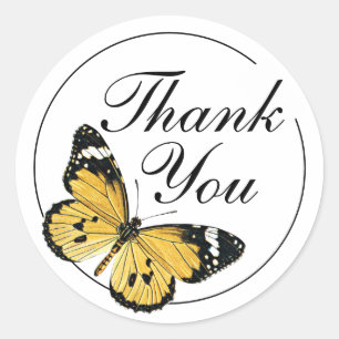Redonda Gracias, Pegatina de negocios casero de mariposa a