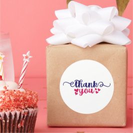 Redonda Gracias - Pegatina de pequeñas empresas