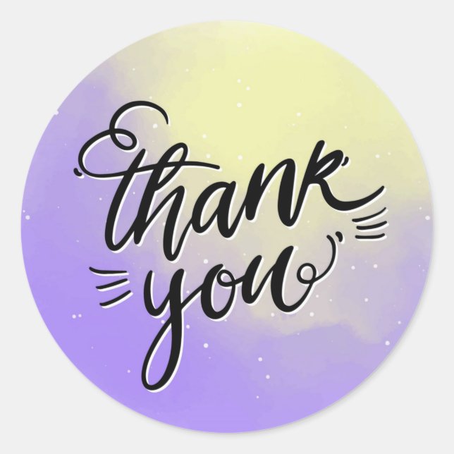 Redonda Gracias Pegatina de redondeo clásico (Anverso)