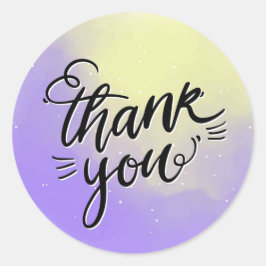 Redonda Gracias Pegatina de redondeo clásico
