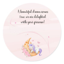 Gracias pegatina unicornio